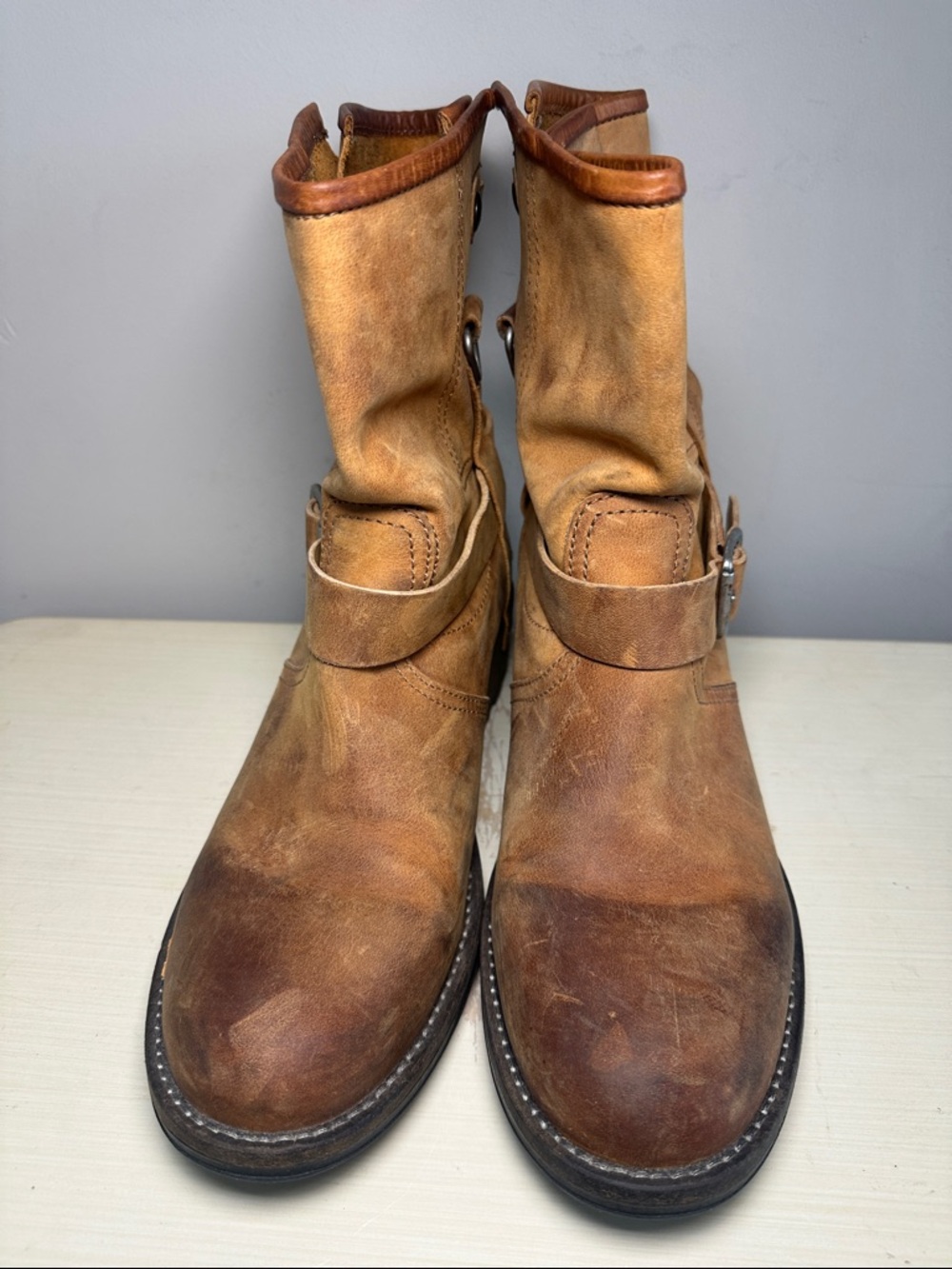 PLDM by palladium clint CSR whiskey Tan Leather Harness Ankle Boots - Picture 6 of 12